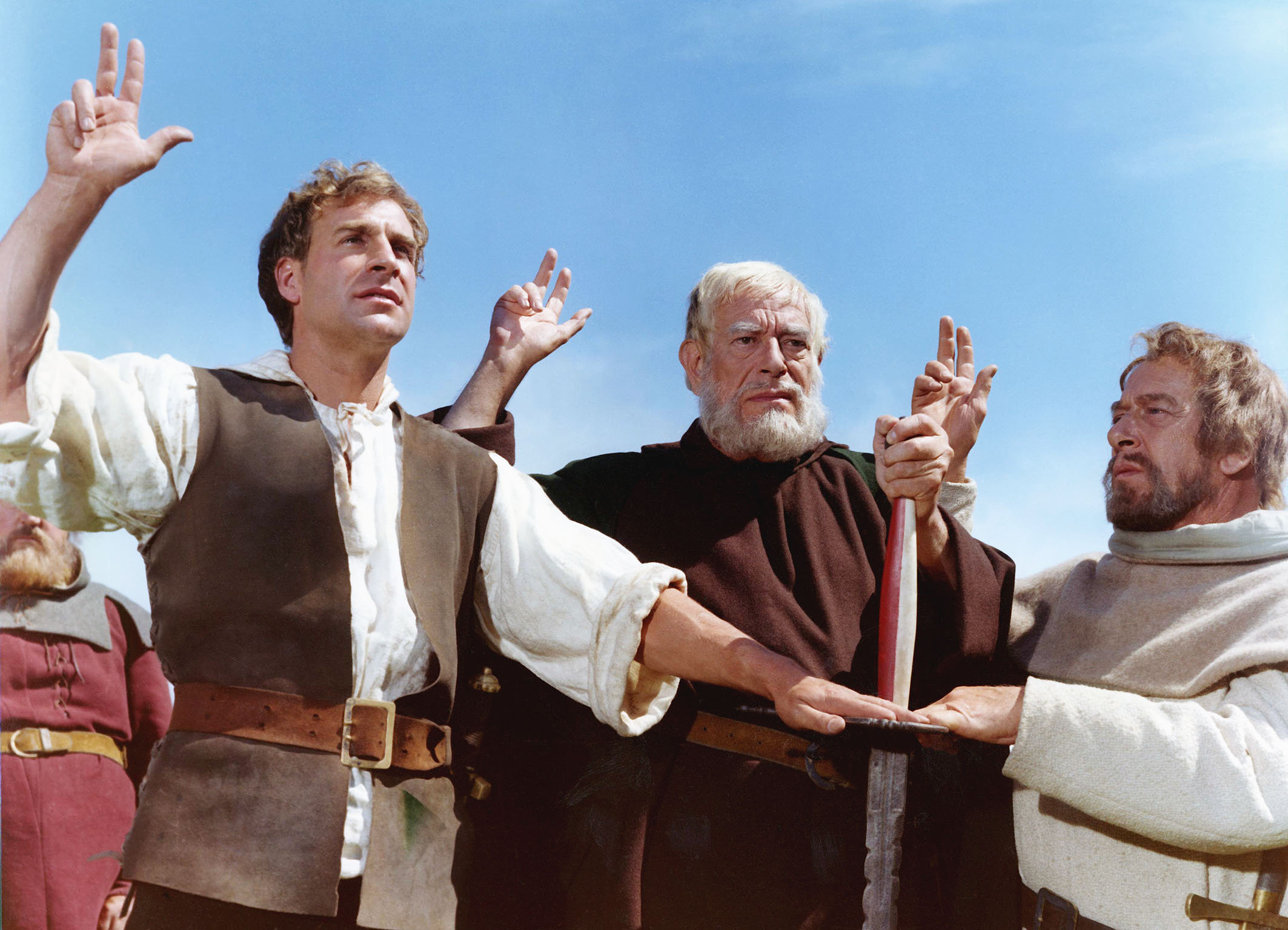 Wilhelm Tell Der Schwur der Eidgenossen: Hannes Schmidhauser als Heinrich von Melchtal, Alfred Schlageter als Walter Fürst, Leopold Biberti als Werner Stauffacher