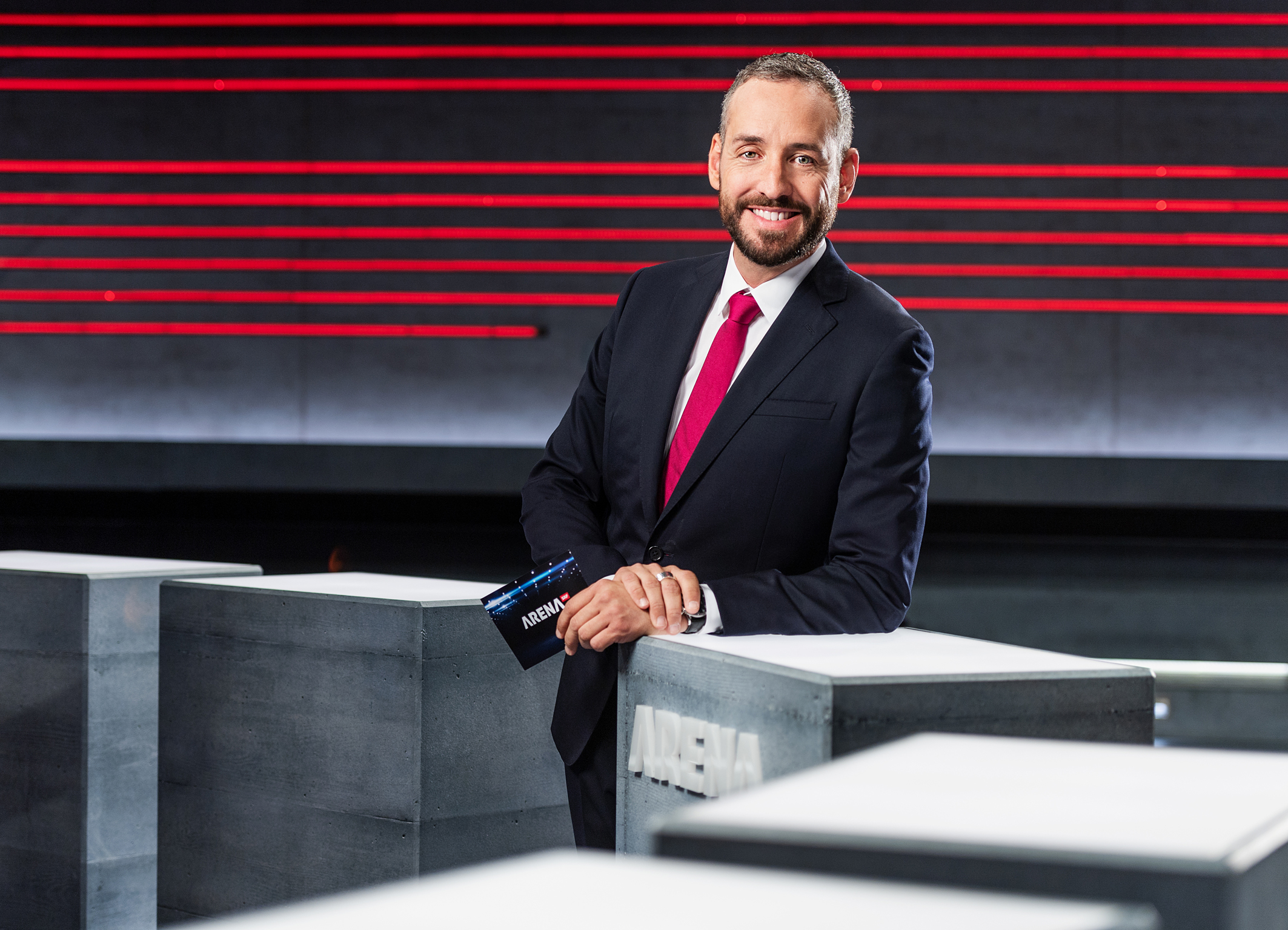 Mario GrossniklausModerator Arena2018Copyright: SRF/Oscar Alessio