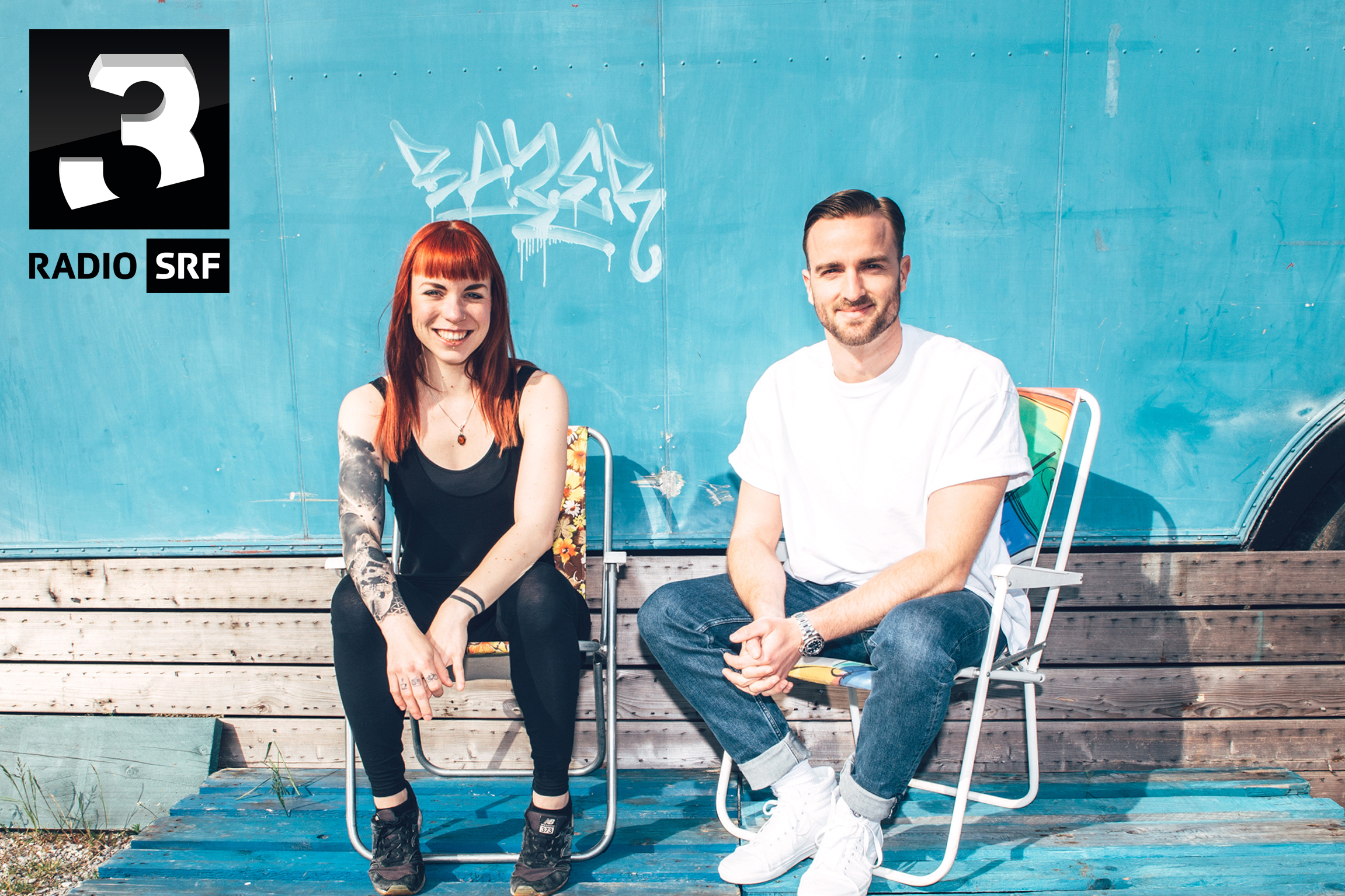 Festivalsommer 2019 Radio SRF 3 Die Moderatorn Rika Brune und Julian Thorner
