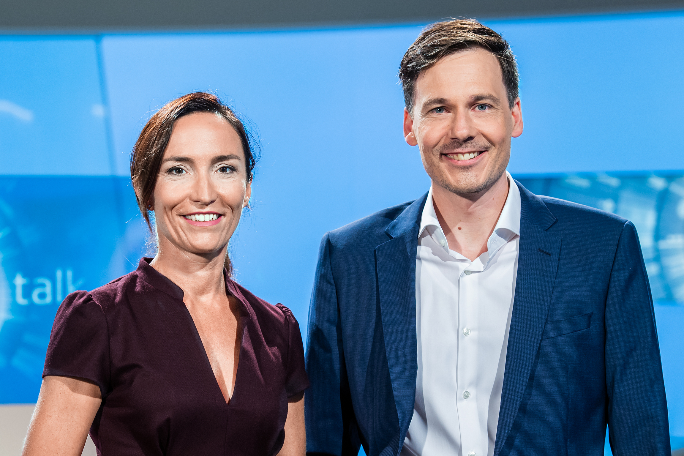 Rundschau talk Die Moderatoren Nicole Frank und Dominik Meier