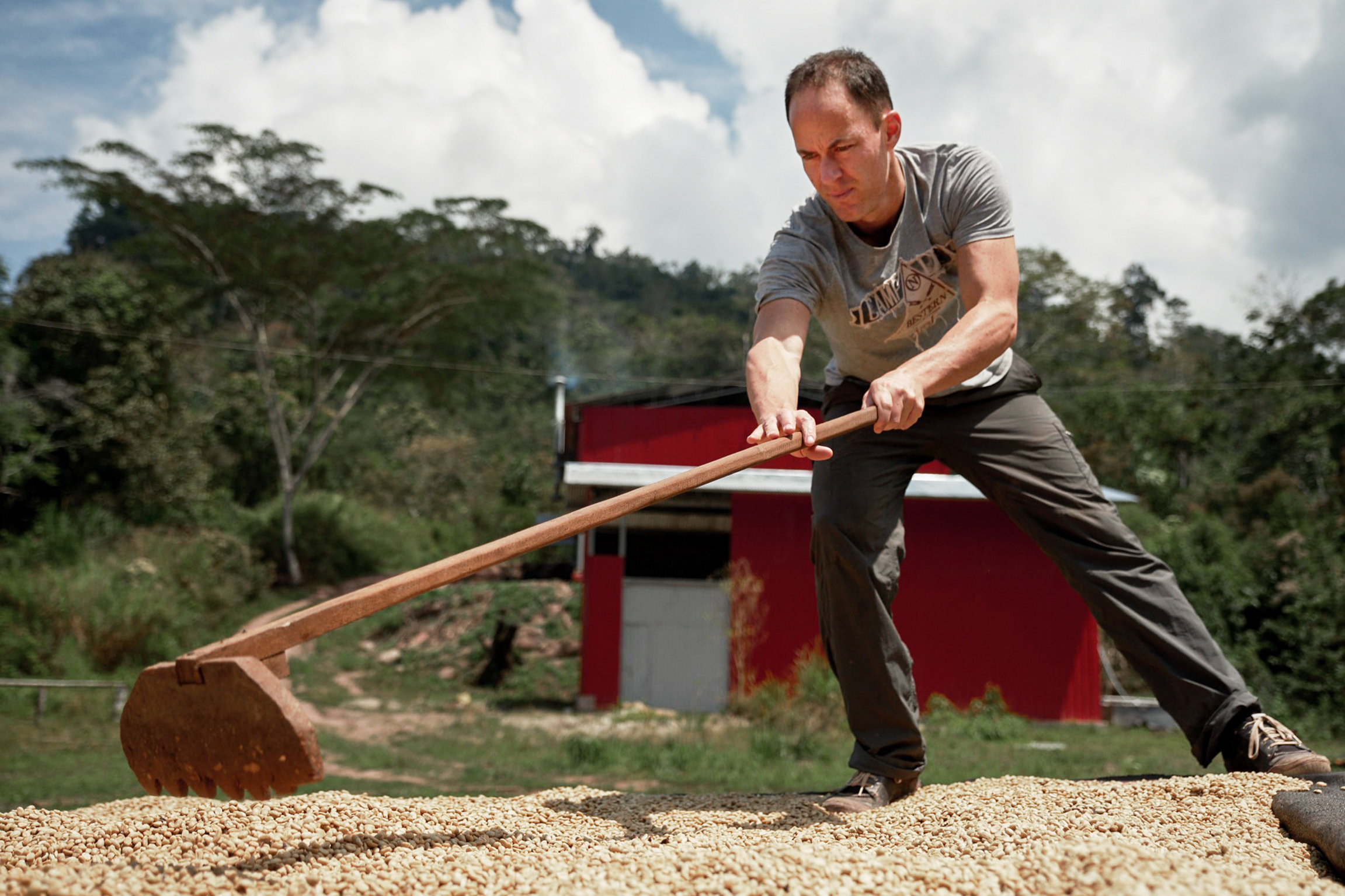 Reporter: Kaffee zum GlückKaffeebauer Thomas Schwegler bei der Arbeit auf seiner Farm in der Provinz Chanchamayo/PeruCopyright: SRF