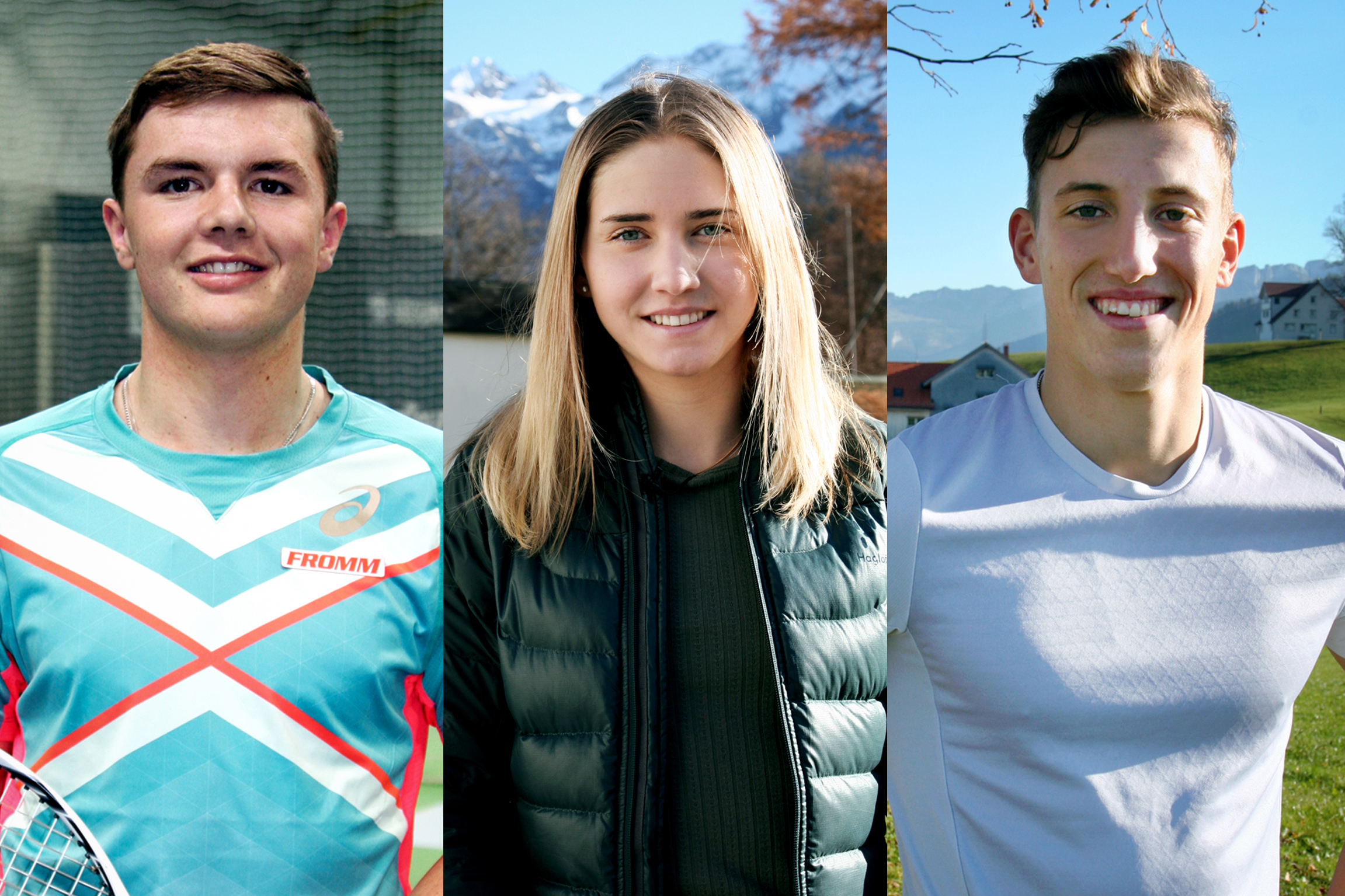 Nominiert für «SRF 3 Best Talent Sport»: Dominic Stricker (Tennis), Siri Wigger (Langlauf), Simon Ehammer (Leichtathletik) 2020