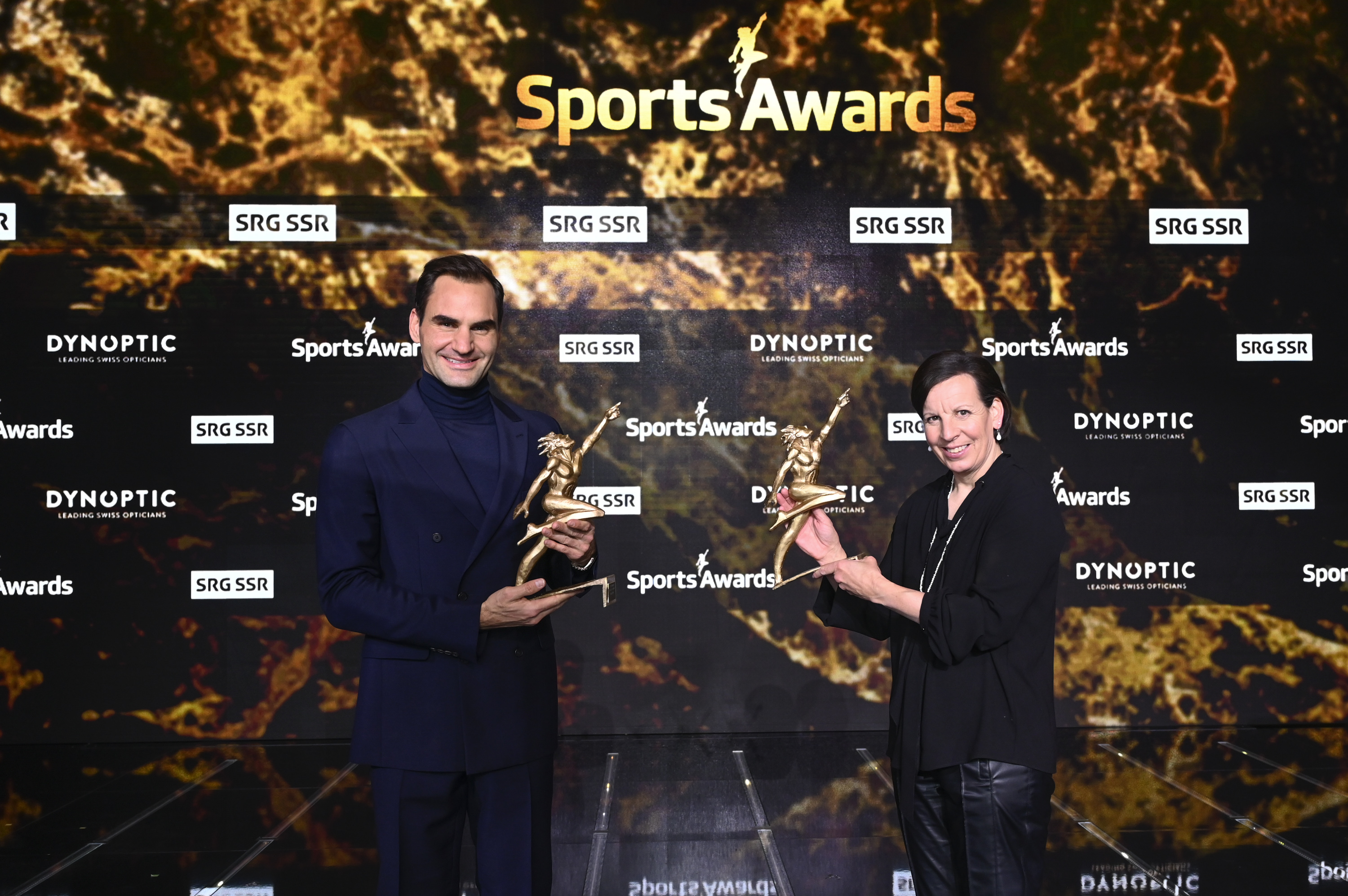 Sports Awards – Die Besten aus 70 JahrenDie Sieger: Roger Federer und Vreni SchneiderCopyright: SRF/Valeriano Di Domenico