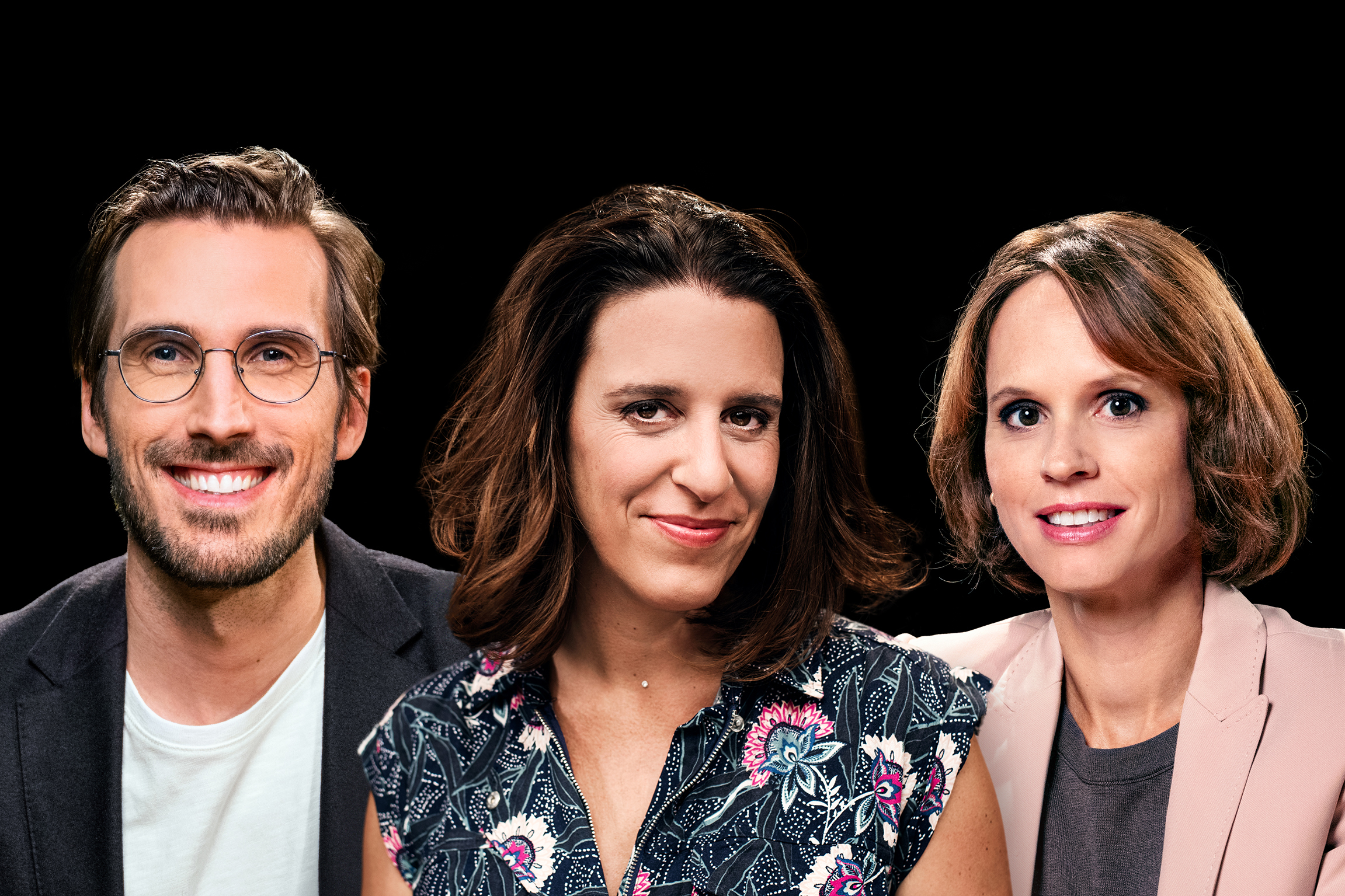 Giiget's? von links Yves Bossart, Rahel Giger und Barbara Bleisch 2021