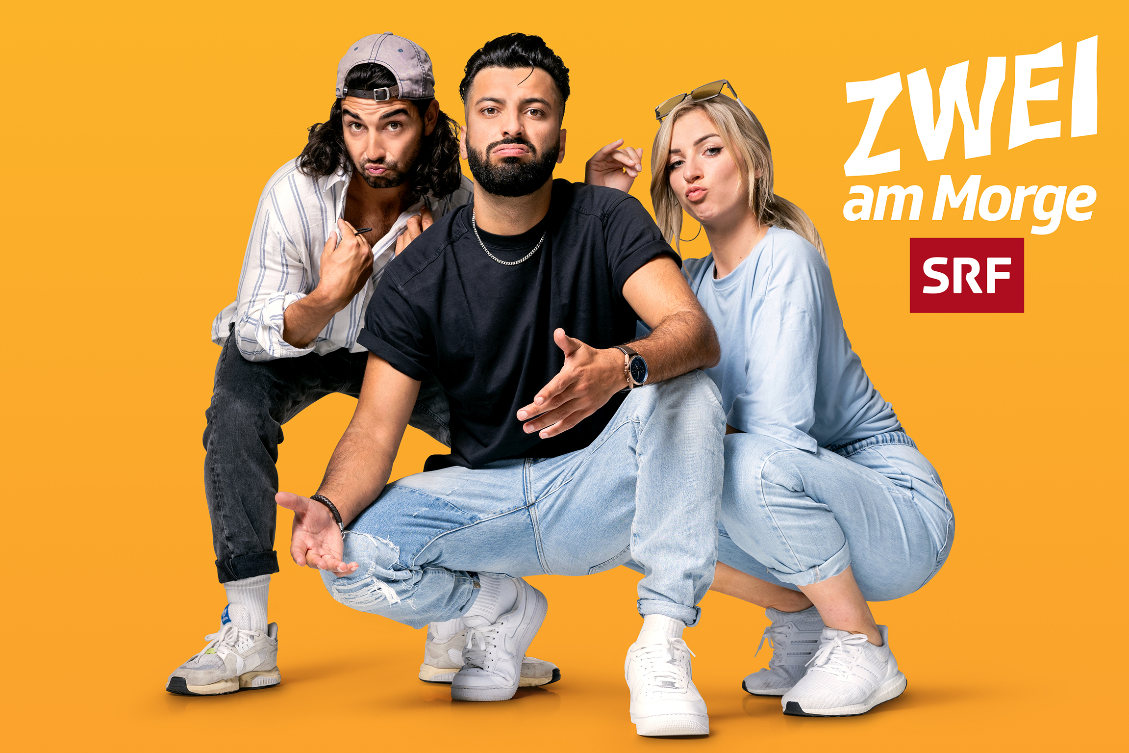 SRF Zwei am Morge Robin Pickis, Ramin Yousofzai und Cécile Kienzi 2021