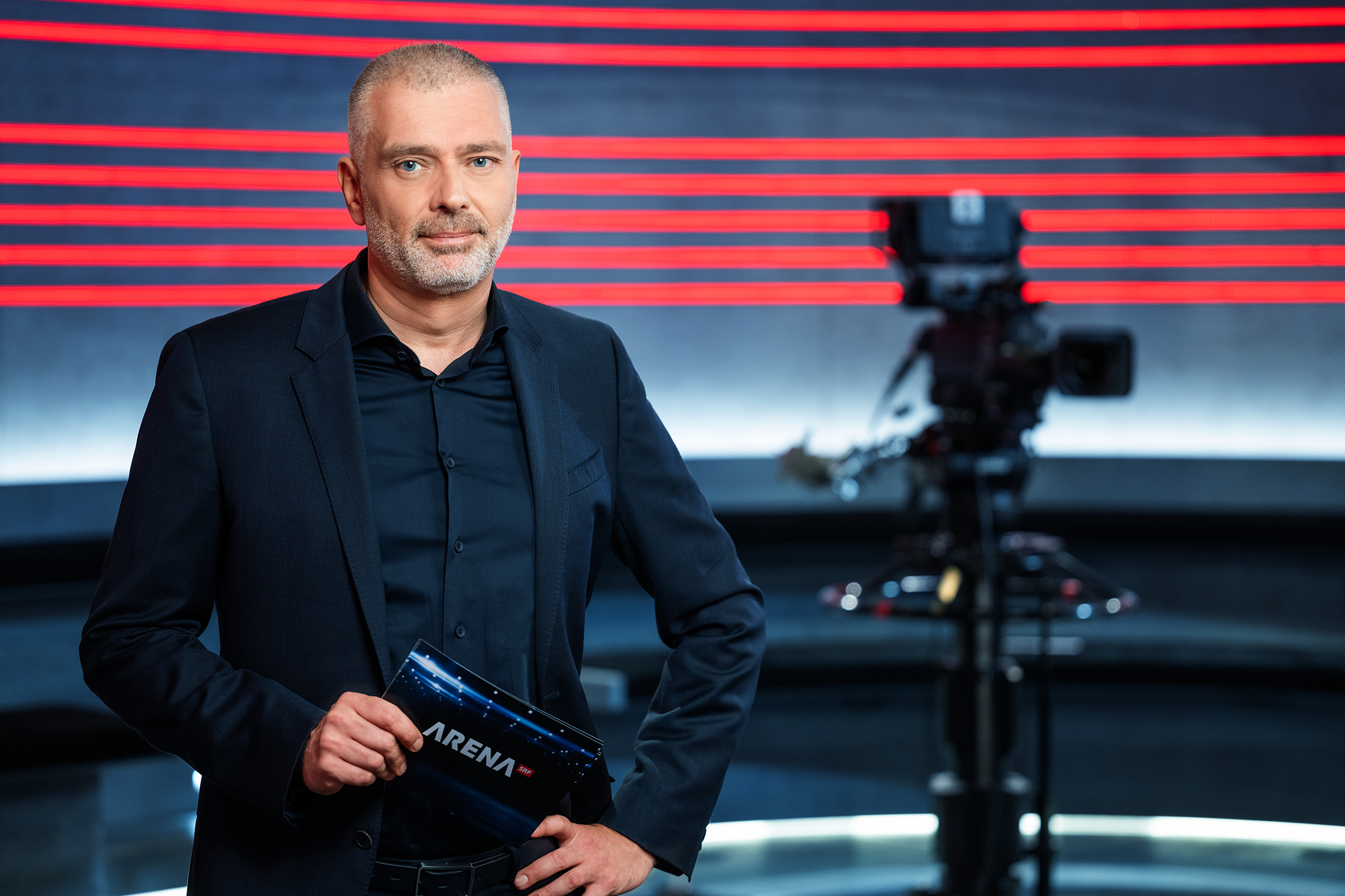 Sandro BrotzModerator Arena2021Copyright: SRF/Oscar Alessio