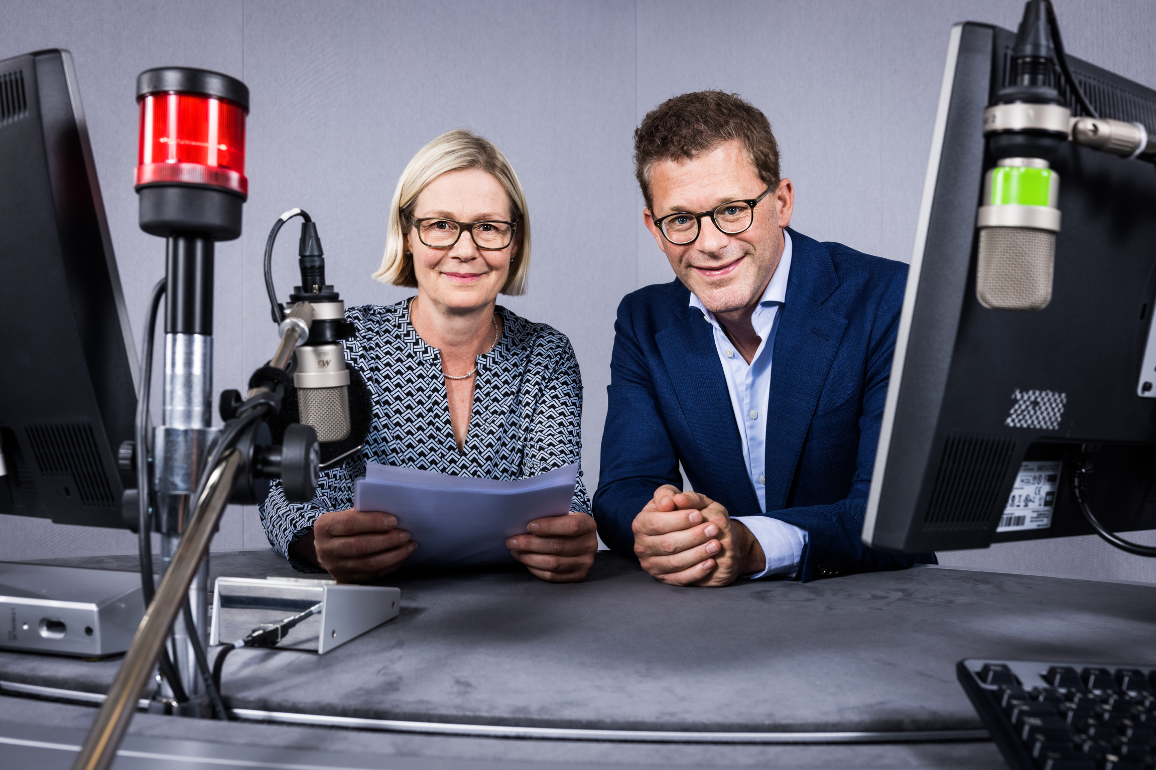 Tagesgespräch Moderatorin Karoline Arn und Moderator David Karasek2022 Copyright: SRF/Severin Nowacki