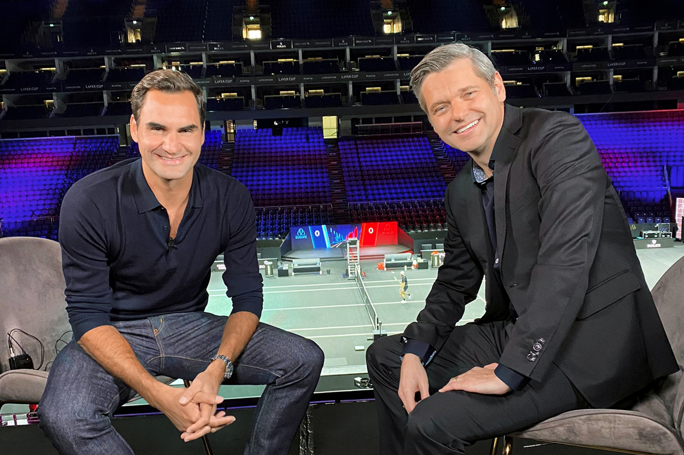 Gredig direkt mit Roger Federer Roger Federer im Gespräch mit Moderator Urs Gredig