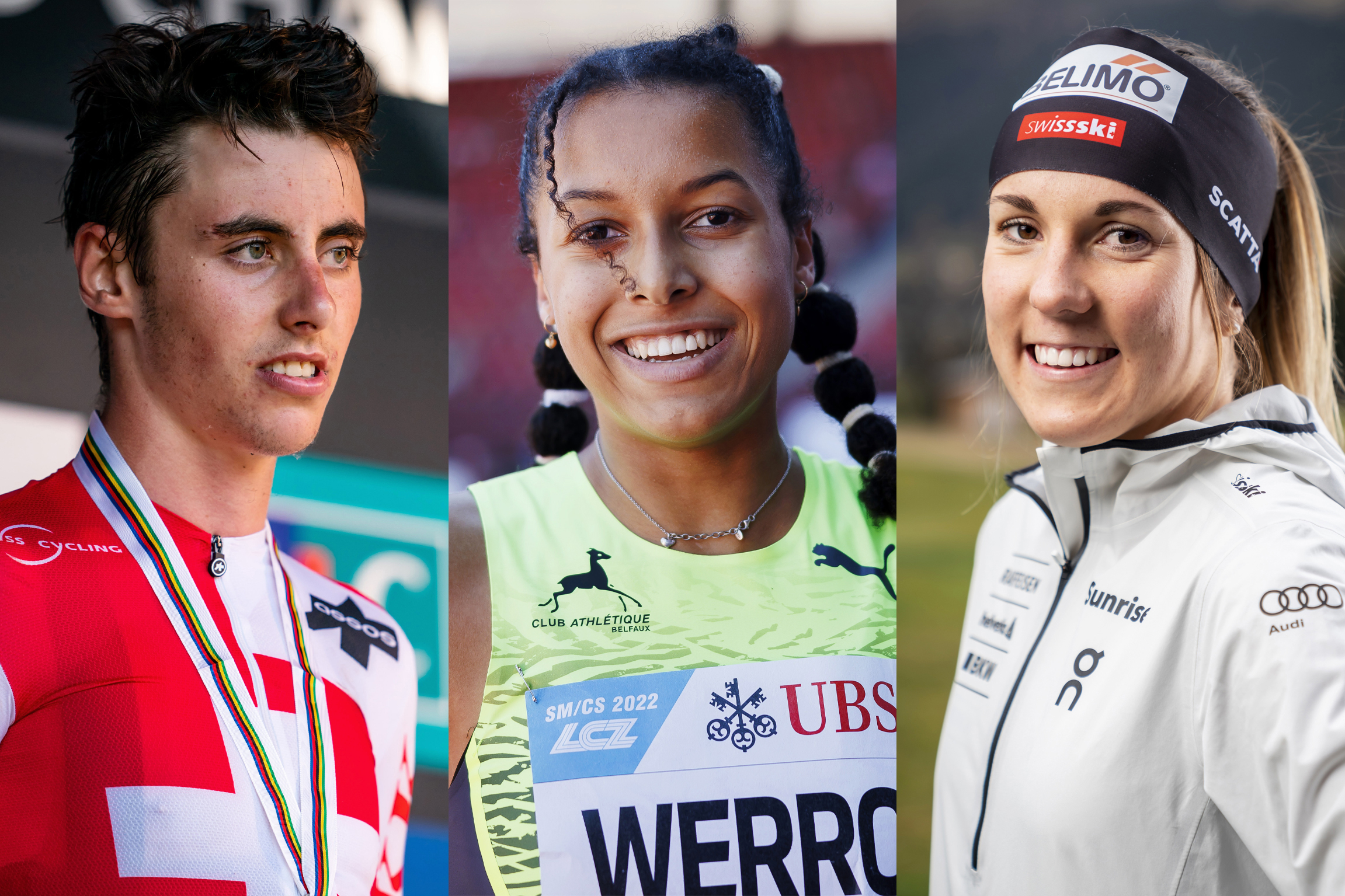 Sports Awards 2022Nominiert als SRF 3 Best Talent Sport:Jan Christen (Rad Strasse / Radquer / Rad Bahn / Mountainbike), Audrey Werro (Leichtathletin), Anja Weber (Langläuferin und Triathletin)Copyright: SRF/KEYSTONE