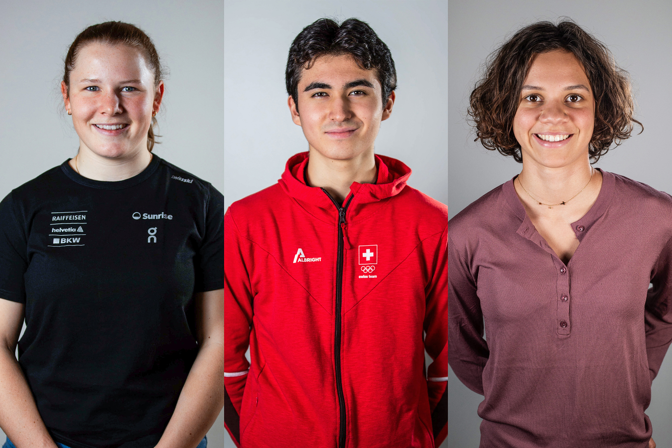 SRF 3 Best Talent Sport 2023Die Nominierten: Stefanie Grob (Ski alpin), Naoki Rossi (Eiskunstlauf), Iman Beney (Fussball)Copyright: SRF