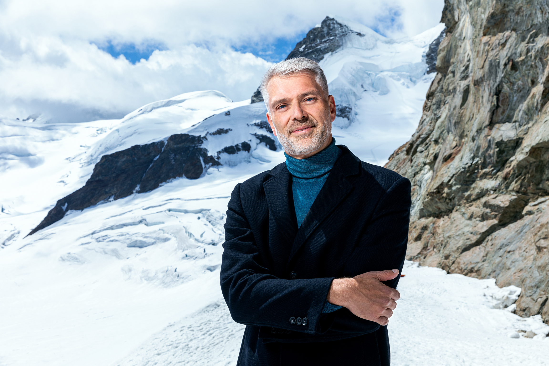 Wahl-Arena Sandro Brotz Moderator Arena auf dem Jungfraujoch