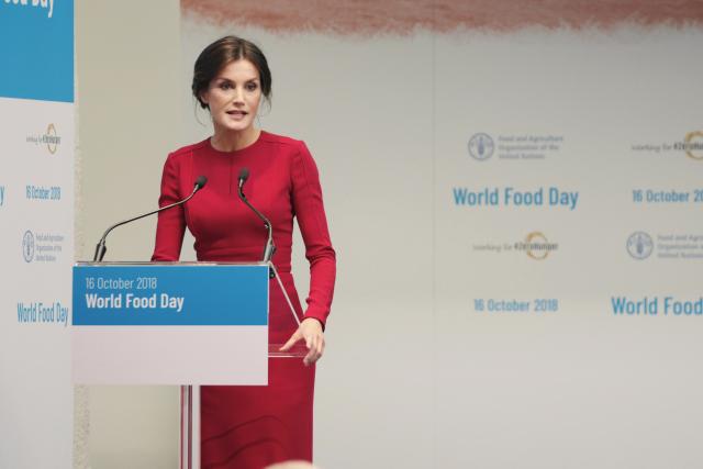 SRF DOK: Beruf Königin  Letizia von Spanien Letizia hält Rede an Welternährungstag in Rom