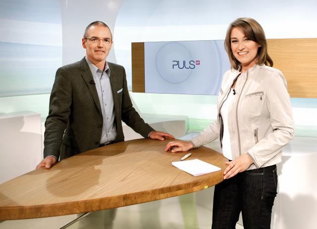 Puls Puls-Arzt Thomas Kissling und Moderatorin Nicole Westenfelder im Studio