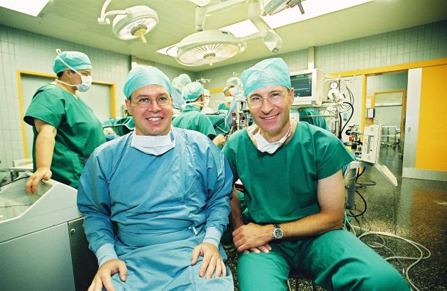 Puls Puls Herznacht im Inselspital Bern, Prof. Thierry Carrel, Chefarzt Herzchirurgie Inselspital Bern Steffen Lukesch, Moderator 2003