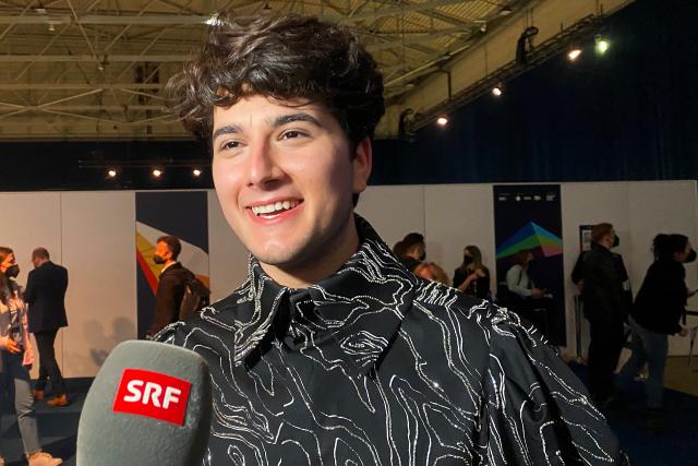 Eurovision Song Contest 2021 Gjons Tears, Interview mit SRF in Rotterdam am 20.5.2021