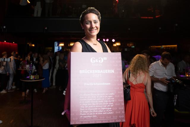 G&G-AwardsBrückenbauerin des Jahres: Priscilla Schwendimann2022Copyright: SRF/Valeriano Di Domenico