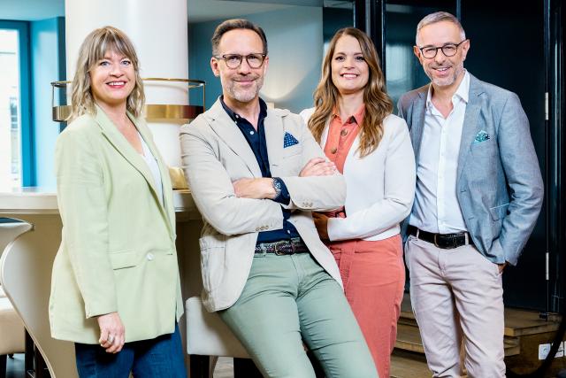 Persönlich Das Moderations-Team: v.l. Daniela Lager, Christian Zeugin, Michèle Schönbächler und Dani Fohrler