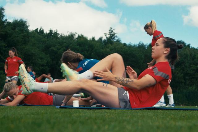 Die Nati mehr als 11 Fussballerinnen Fussball-Nationalteam der Frauen während der Vorbereitung auf die UEFA Women's EURO 2022 in England.
