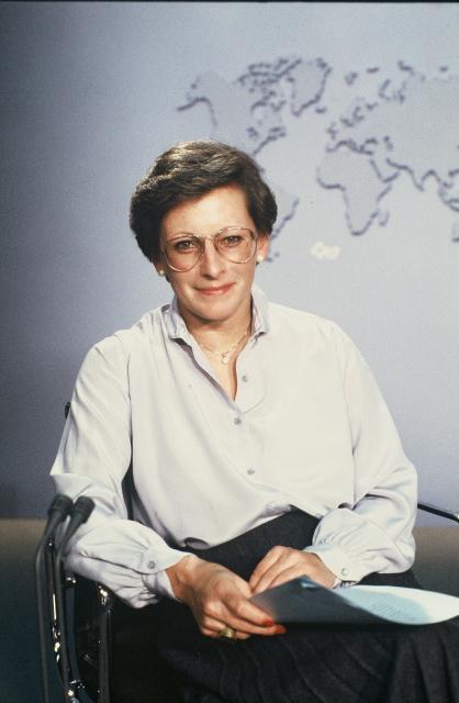 Chronik 50 Jahre SF DRSMarie-Therese Guggisberg, erste Moderatorin der Hauptausgabe der Tagesschau, 1980Copyright: SF DRS