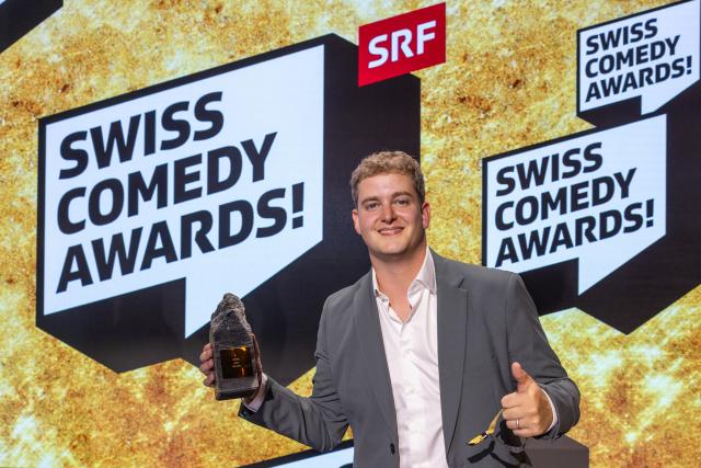 Swiss Comedy Awards! 2023Gewinner Kategorie «Online» Eric Lüthi               Copyright: SRF/Gian Vaitl