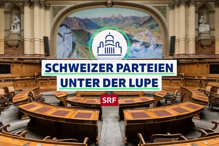 Wahlen 2023Schweizer Parteien unter der LupeSRF SchoolKeyvisual2023Copyright: SRF