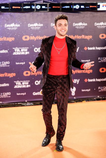 Eurovision Song Contest 2019 / Tel AvivLuca Hänni auf dem orange carpet anlässlich der Eröffnungsfeier